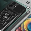 Hurtel Hybrid Armor Camshield Apple iPhone 17 dėklas su stoveliu and Camera Cover – juodos spalvos