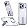Hurtel Hybrid Armor X dėklas skirtas Apple iPhone 17 Pro Max su stoveliu, suderinamas su MagSafe – skaidrus
