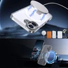 Hurtel Hybrid Armor X dėklas skirtas Apple iPhone 17 su stoveliu, suderinamas su MagSafe – skaidrus