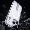 Hurtel Hybrid Armor X dėklas skirtas Apple iPhone 17 Pro su stoveliu, suderinamas su MagSafe – skaidrus
