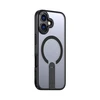 Hurtel Hybrid Armor X dėklas skirtas Apple iPhone 17 with MagSafe-compatible stand – juodos spalvos