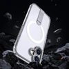 Hurtel Hybrid Armor X dėklas skirtas Apple iPhone 17 su stoveliu, suderinamas su MagSafe – skaidrus