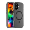 Hurtel Dėklas Magnetic Abrasive skirtas Apple iPhone 17 suderinamas su MagSafe – matinės juodos spalvos