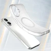 Hurtel Dėklas Magnetic Abrasive skirtas Apple iPhone 17 suderinamas su MagSafe – baltos spalvos