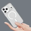 Hurtel Dėklas Magnetic Abrasive skirtas Apple iPhone 17 Pro suderinamas su MagSafe – baltos spalvos
