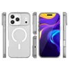 Hurtel Dėklas Magnetic Abrasive skirtas Apple iPhone 17 Pro Max suderinamas su MagSafe – baltos spalvos
