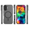 Hurtel Dėklas Magnetic Abrasive skirtas Apple iPhone 17 suderinamas su MagSafe – matinės juodos spalvos
