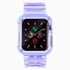 Dėklas Hurtel Silikoninė apyrankė Bracelet Case Strap Light Set for Apple Watch 44mm – violetinės spalvos