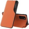 Hurtel Eco Leather View dėklas skirtas Samsung Galaxy A72 4G, oranžinis