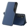 Hurtel Eco Leather View Samsung Galaxy A24 4G atverčiamas su stoveliu dėklas telefonui mėlynos spalvos