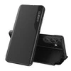 Hurtel Eco Leather View Samsung Galaxy A24 4G atverčiamas su stoveliu dėklas telefonui juodos spalvos