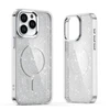 Hurtel Glitter MagSafe Apple iPhone 16 – dėklas telefonui baltos spalvos
