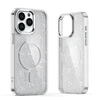 Hurtel Glitter dėklas su MagSafe skirtas Samsung Galaxy S25 Edge – Baltas