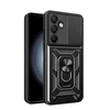 Hurtel Hybrid Armor Camshield su stoveliu ir kameros dangteliu Samsung Galaxy A56 – dėklas telefonui juodos spalvos