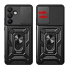 Hurtel Hybrid Armor Camshield su stoveliu ir kameros dangteliu Samsung Galaxy A56 – dėklas telefonui juodos spalvos