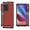Hurtel Honeycomb dėklas skirtas Xiaomi Redmi K40 Pro+ / K40 Pro / K40 / Poco F3, raudonas