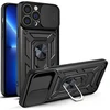 Hurtel Hybrid Armor Camshield dėklas skirtas iPhone 13 Pro, juodas