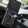 Hurtel Hybrid Armor Camshield dėklas skirtas Samsung Galaxy S23+, raudonas
