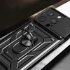 Hurtel Hybrid Armor Camshield su stoveliu ir camera Apple iPhone 15 Pro – dėklas telefonui rožinės spalvos