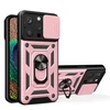 Hurtel Hybrid Armor Camshield su stoveliu ir camera Apple iPhone 15 Pro – dėklas telefonui rožinės spalvos