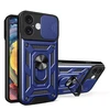 Hurtel Hybrid Armor Camshield Apple iPhone 16 Plus Armored Camera Cover and Stand – dėklas teleofnui mėlynos spalvos