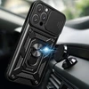 Hurtel Hybrid Armor Camshield Apple iPhone 16 Pro Camera Cover and Stand – dėklas telefonui juodos spalvos
