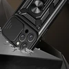 Hurtel Hybrid Armor Camshield Apple iPhone 16 Pro Max Armored Camera Cover and Stand – dėklas telefonui juodos spalvos
