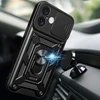 Hurtel Hybrid Armor Camshield Apple iPhone 16 Plus Armored Camera Cover and Stand – dėklas telefonui juodos spalvos