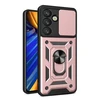 Hurtel Hybrid Armor Camshield Samsung Galaxy S25 – dėklas telefonui rožinės spalvos