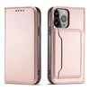 Hurtel Magnet atverčiamas dėklas skirtas iPhone 14 Plus, rožinis