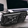 Hurtel iPhone 15 Pro Max Hybrid Armor Camshield Kicksu stoveliu ir Camera - dėklas telefonui rožinės spalvos