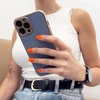 Hurtel Lighting dėklas skirtas iPhone 12 Pro Max, mėtų spalvos su auksniu rėmeliu