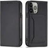 Hurtel Magnet Card Samsung Galaxy S23+ flip cover wallet stand dėklas telefonui juodos spalvos