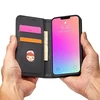 Hurtel Magnet Card dėklas skirtas iPhone 13 Pro Max, juodas