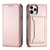 Hurtel Magnet Card dėklas skirtas iPhone 12 Pro, rožinis