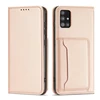 Hurtel Magnet Card dėklas skirtas Samsung Galaxy A13 5G, rožinis