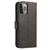Hurtel Wallet su stoveliu Apple iPhone 15 Pro Magnet – dėklas telefonui juodos spalvos