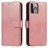 Hurtel Wallet su stoveliu Apple iPhone 15 Pro Magnet – dėklas telefonui rožinės spalvos