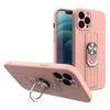 Hurtel Ring silikoninis dėklas skirtas iPhone 13 mini, rožinis