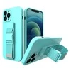Hurtel Rope dėklas su dirželiu skirtas iPhone 13 Pro, mėlynas