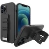 Hurtel Rope dėklas su dirželiu skirtas iPhone 12 Pro Max, juodas