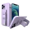 Hurtel Rope dėklas su dirželiu skirtas iPhone 12 Pro, violetinis