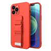 Hurtel Rope dėklas su dirželiu skirtas iPhone 13 mini, raudonas