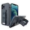 Hurtel Rope dėklas su dirželiu skirtas iPhone 12 Pro, tamsiai mėlynas (Navy Mėlyna)