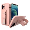 Hurtel Rope dėklas su dirželiu skirtas Samsung Galaxy A73, rožinis