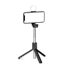 Hurtel Asmenukių lazda WH1YXS telescopic tripod 1m with round lamp and phone holder - juodos spalvos