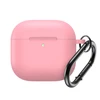 Hurtel Silikoninis dėklas skirtas Airpods 4 su karabinu - rožinės spalvos