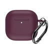 Hurtel Silikoninis dėklas skirtas Airpods 4 su karabinu - Burgundy