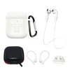 Hurtel Silikoninis dėklas ausinėms Apple AirPods 2 / AirPods 1 + Case / Ear Hook / Neck Strap / Watch Strap Holder / Carabiner – baltos spalvos