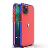 Hurtel Spring dėklas su spalvotu rėmeliu skirtas iPhone 13 mini, tamsiai mėlynas